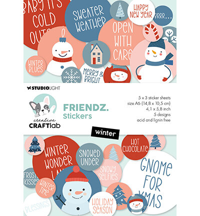 Studio Light Sticker Paper Pad Winter Friendz nr.37