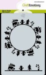 CraftEmotions Mask stencil Christmas -circle cars Carla Creaties