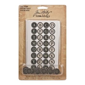 Idea-ology Tim Holtz type charms x16