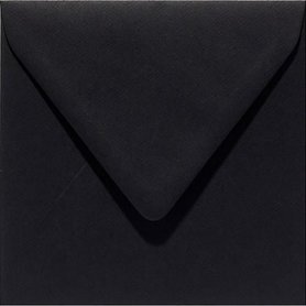 Papicolor Envelop vierk. 14cm ravenzwart 105gr - 6 st 