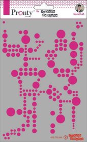 Pronty Mask Pattern background circles A5 by Jolanda