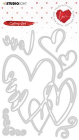 Studio Light Emb. Die Cut Stencil Love Filled With love nr.351 A6