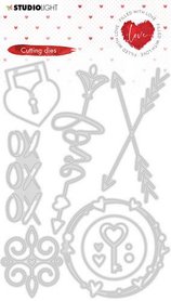 Studio Light Emb. Die Cut Stencil Love Filled With love nr.352 A6