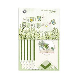 Piatek13 - Paper die cut garland Garden of Books