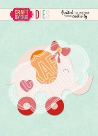Craft&You Cutting Die Olifant - Baby Toy 