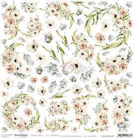 Craft OClock One-sided paper 12"*12" Blooming Retreat extras to cut XXII - Flowers 6