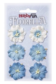 FLORELLA Bloemen Blauw, 3,5cm