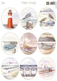 Marianne Design Decoupage Mattie‘s Mooiste - Strand ovaal MB0195 A4