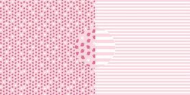 Dini Design Scrappapier Aardbeien - strepen 30,5x30,5cm