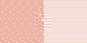 Dini Design Scrappapier Kersen - strepen 30,5x30,5cm 