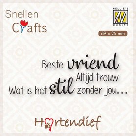 Nellies Choice Clearstamp - Text (NL) - Dieren condoleance nr.6 