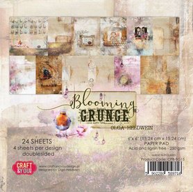 Craft&You Blooming Grunge Small Paper Pad 6x6 36 vel 