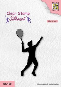 Nellie‘s Choice Clearstempel - Silhouette - Sport Tennissen 