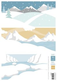 Marianne Design Knipvellen Eline‘s Achtergrond Sneeuw en ijs AK0087 A4
