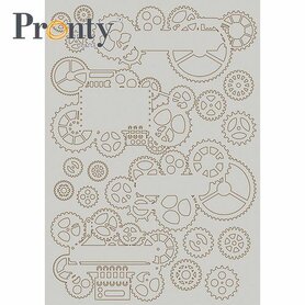 Pronty Grey Chipboard Steampunk labels A4