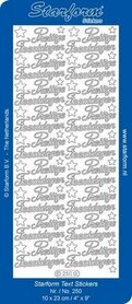 Starform Stickers Text NL Christmas: Prettige Feestdagen Silver 