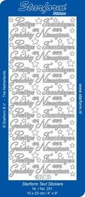 Starform Stickers Text NL Christmas: Pr. Feestdagen/ Gelu Gold