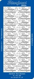 Starform Stickers Text NL Christmas: Prettige Kerstdagen Gold 