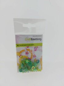 CraftEmotions Katsuki Smileys & glaskralen groen 64 st 