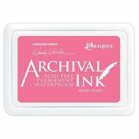 Ranger Archival Ink pad - Rosey Posey Wendy Vecchi