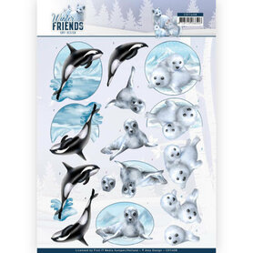 3D Knipvel - Amy Design - Winter Friends - Sparkling Sealife