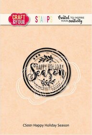Craft&You Clearstempel Happy Holiday Season 