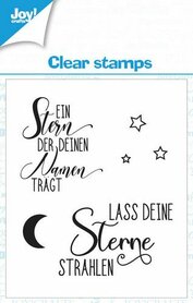 Joy! Crafts Clearstamp - Sterne-Text DE-2 KreativDsein Design