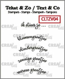 Crealies Clearstamp Tekst & Zo Gebogen: ik stuur je… (NL) 