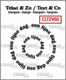 Crealies Clearstamp Tekst & Zo Rond: een fijne dag (NL) 