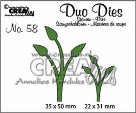Crealies Duo Dies no. 58 Blaadjes 12 