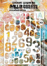 AALL & Create Stencil Number Wall A4