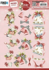 3D Cutting Sheets - Precious Marieke - Ruby Christmas - Ruby Bells