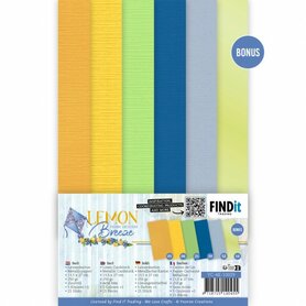 Linen Cardstock Pack - Yvonne Creations - Lemon Breeze - 4K