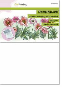 CraftEmotions StampingCard- Stempelpapier wit A4 10 vl 