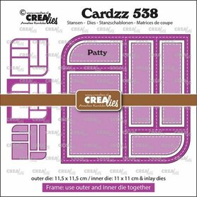 Crealies Cardzz Frame & inlay Patty CLCZ538 