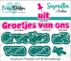 CarlijnDesign snijmallen Groetjes uit