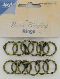 Joy! Crafts Boekbinders-ringen antiek koper 20mm 12st 6200/0130