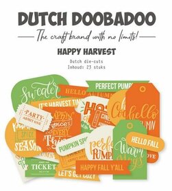 Dutch Doobadoo Happy Harvest die-cuts Teksten 23 st (EN) 474.007.043