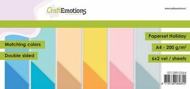 CraftEmotions Papierset Matching Colors - Holiday 12 vel A4 