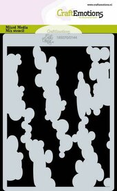 CraftEmotions Mask stencil Bugs & flowers - wolken A6 Carla Creaties