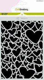 CraftEmotions Mask stencil Love Puns - harten A5 Carla Creaties