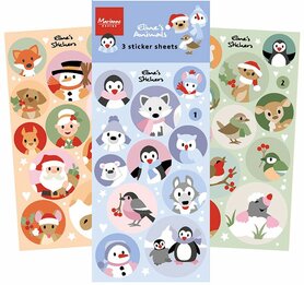 Marianne Design Decoration Stickers Eline‘s Dieren Kerst & Winter CA3193 