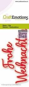 CraftEmotion Impress stamp Die - Frohe Weihnachten (DE) 