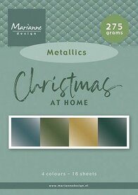 Marianne Design Paperpad Christmas at home - metallics PK9194 