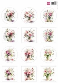 Marianne Design Decoupage Bloemen cirkels VK9607