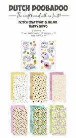 Dutch Doobadoo Crafty Kit Slimline Happy Hippo 473.005.044