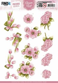 3D Push Out - Precious Marieke - Blossom Blush - Bright Pink