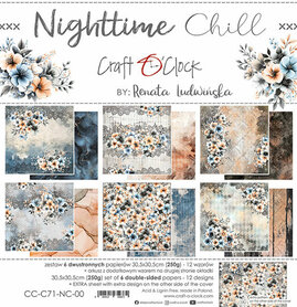 Craft OClock Paper Pack 30x30 cm Nighttime Chill 