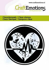 CraftEmotions clearstamps 6x7cm - Hart & slag in een rondje