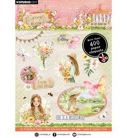 Studio Light Die-cut Paper Pad Paper Elements Spring Meadow nr.268
